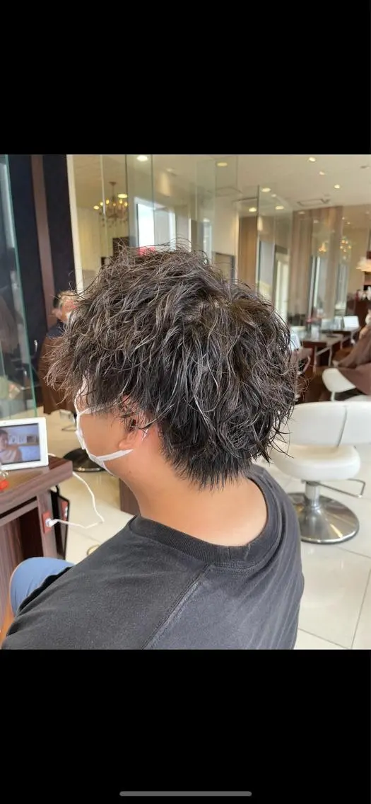 パーマ メンズ 刈り上げ カット パーマ トリートメント ✂︎山﨑 涼太✂︎のヘアスタイル