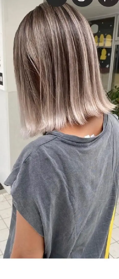ミディアム カット ヘアカラー ハイライトならお任せ 福田 将太のヘアスタイル