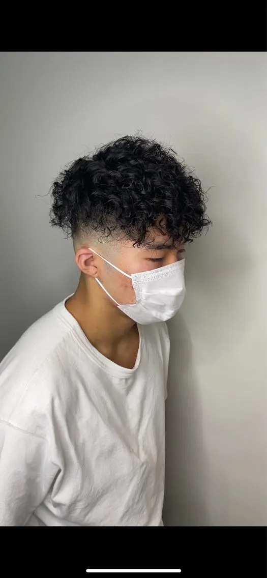 パーマ メンズ メンズパーマ 渋谷/フェード/ 國分 翔のヘアスタイル
