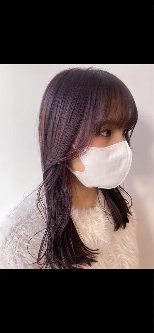 セミロング カラー ベージュカラー ラベンダーカラー ピンクカラー ピンクベージュ shiori/暖色/ レイヤー/似合わせのヘアスタイル