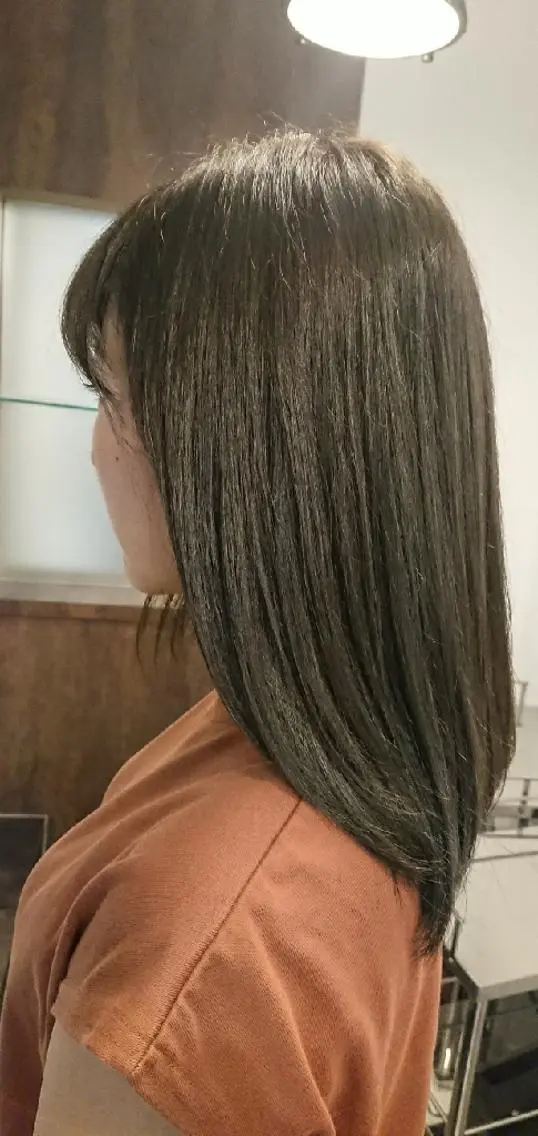 ミディアム カラー グレージュ ヘアカラー トリートメント スタイリスト 川添 のヘアスタイル