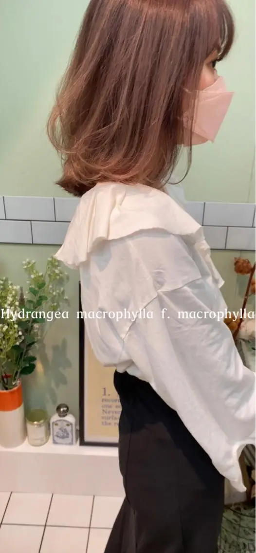 ミディアム カラー ブリーチ カット ヘアカラー トリートメント 田室 和幸のヘアスタイル