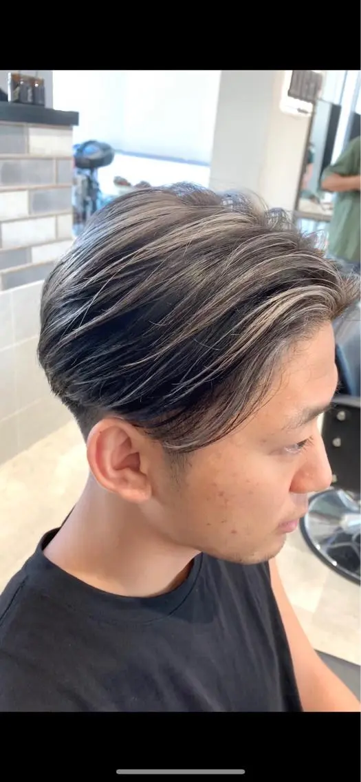 ショート カラー カット ヘアカラー メンズ専門ブリー チカラー⚡️リュウジのヘアスタイル