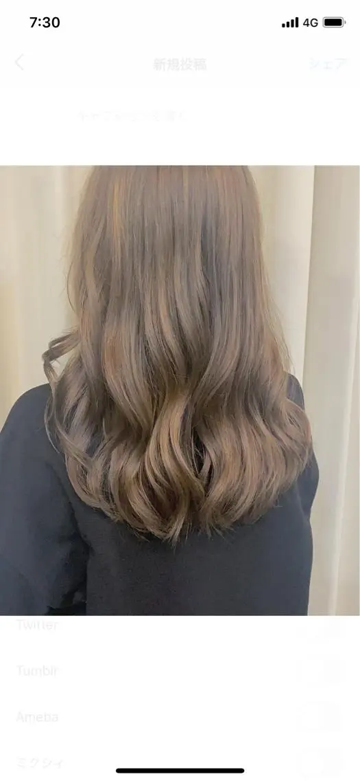 カラー ベージュカラー 藤原 侑香のヘアスタイル