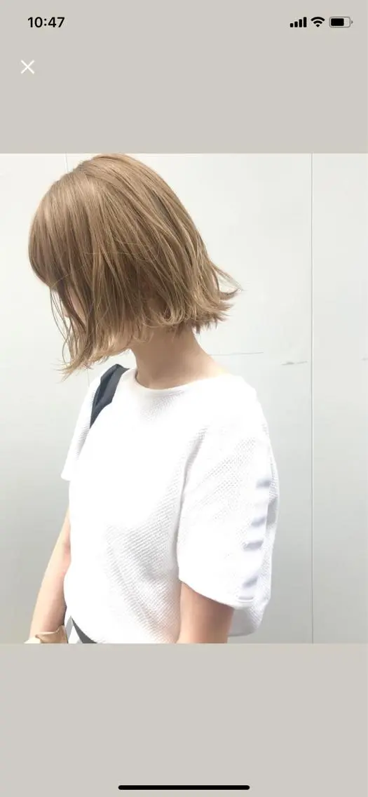 ミディアム カラー ヘアアレンジ ベージュカラー ハイトーンカラー ハイトーンベージュ カット ヘアカラー トリートメント 竹内啓太 ボブのヘアスタイル