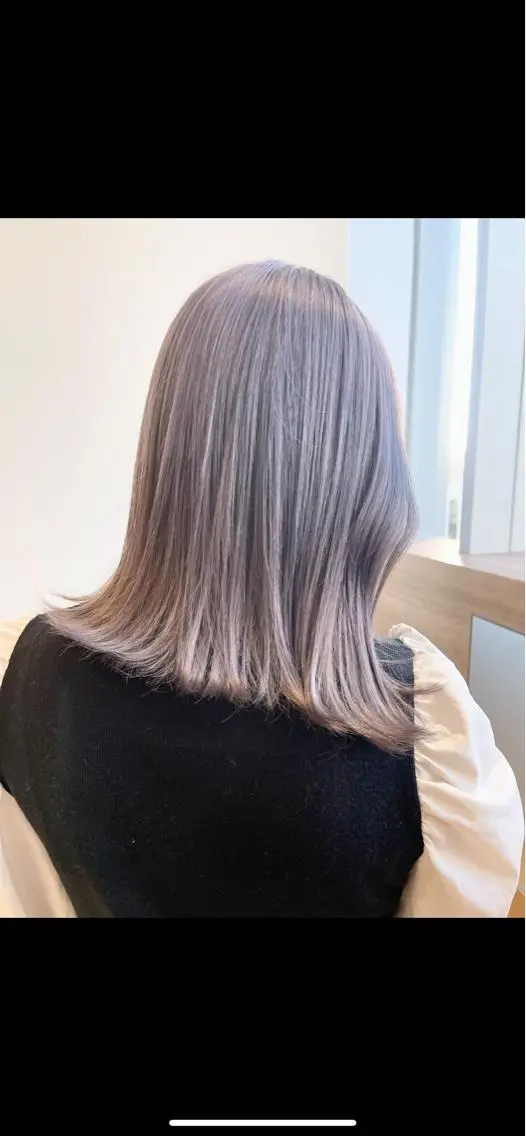 ミディアム カラー ラベンダーカラー ラベンダーグレー エクステ インナーエクステ渋谷 🦋KAJIのヘアスタイル