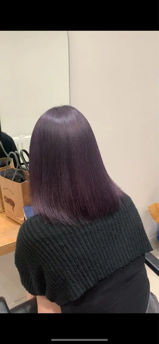 ミディアム カット ヘアカラー トリートメント れい🫧 ハイトーン特化のヘアスタイル