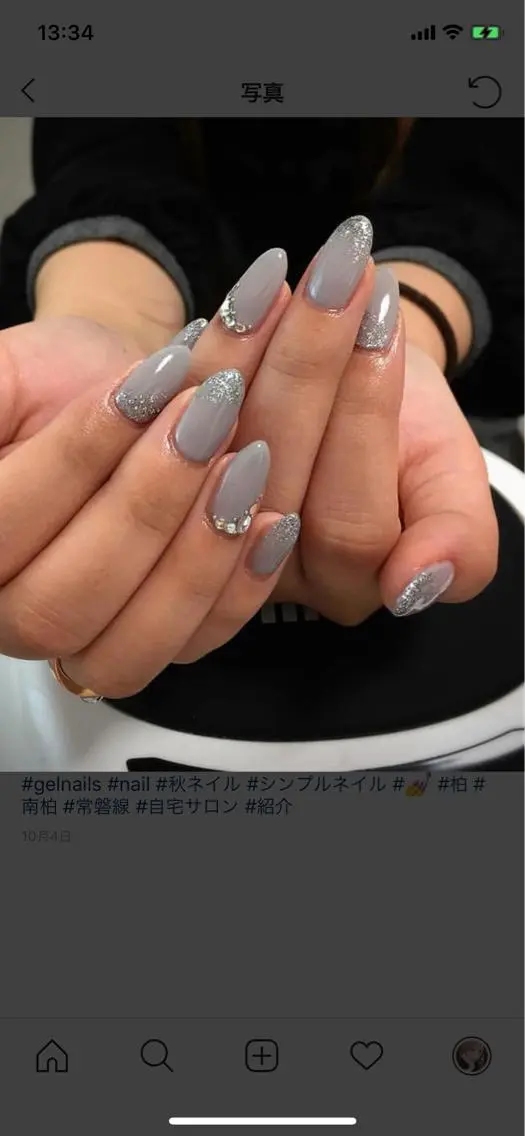 ネイル キラキラネイル ラメ(グリッター) ワンカラーネイル ストーンネイル 💎JADE💎 安田沙也香のネイルデザイン