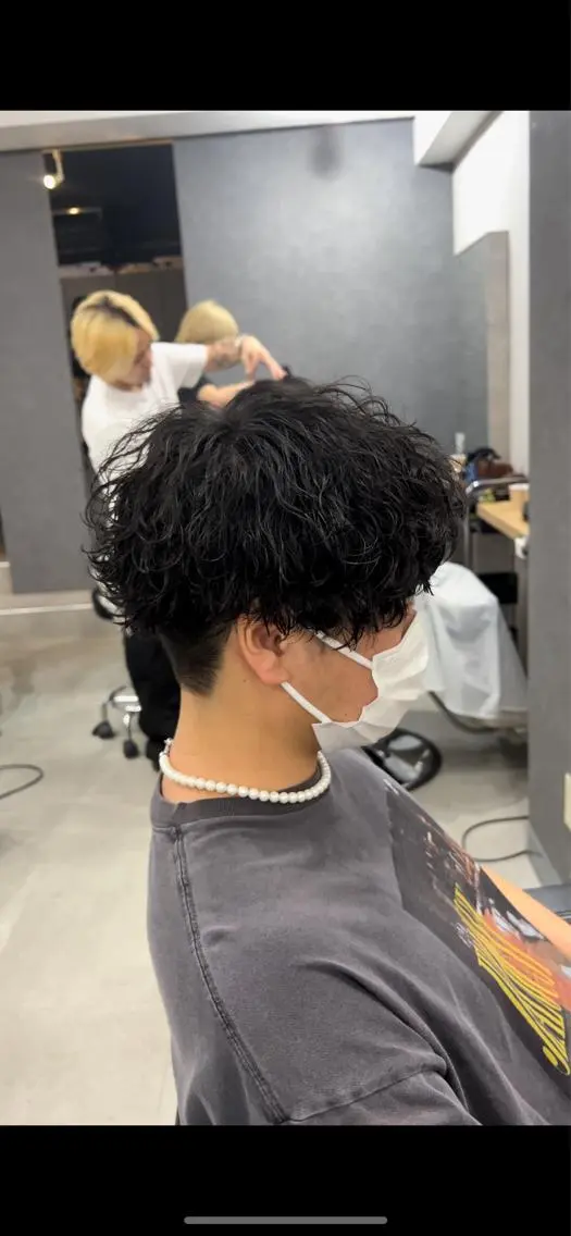ショート パーマ 井上 虎汰郎のヘアスタイル