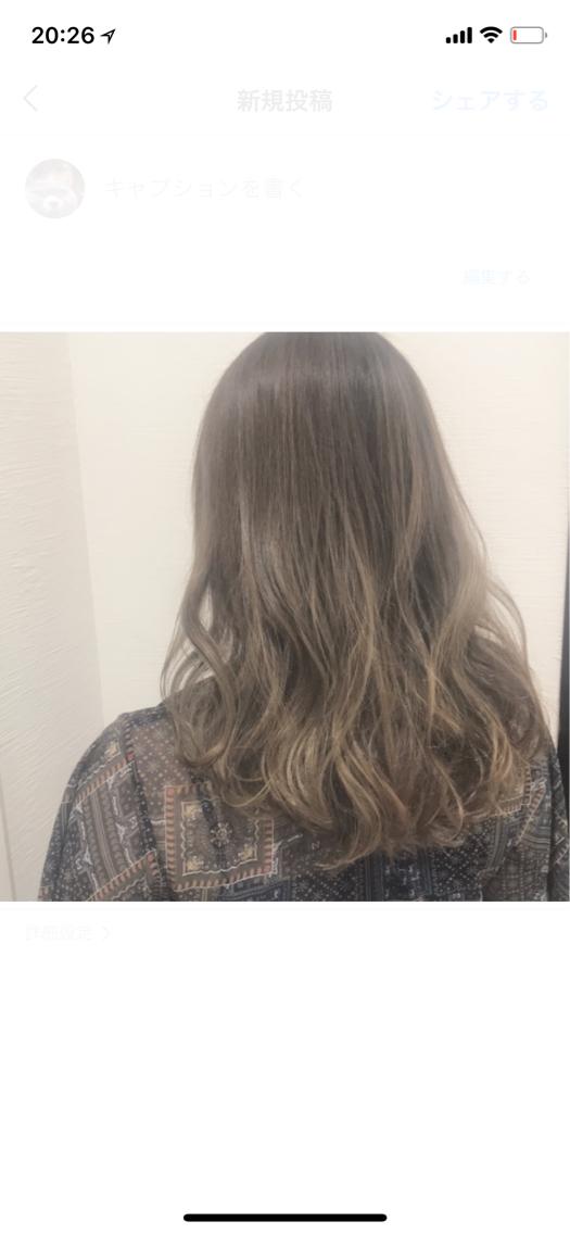 ミディアム ヘアカラー 岸川 恭子のヘアスタイル
