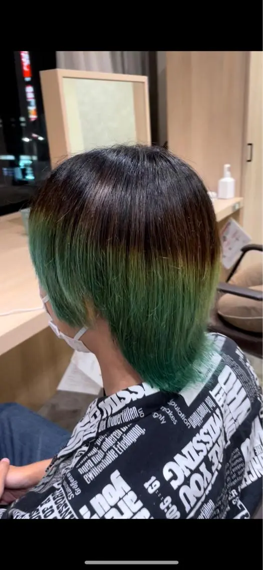 ミディアム カラー 港南台短髪特化 フェザーパーマのヘアスタイル