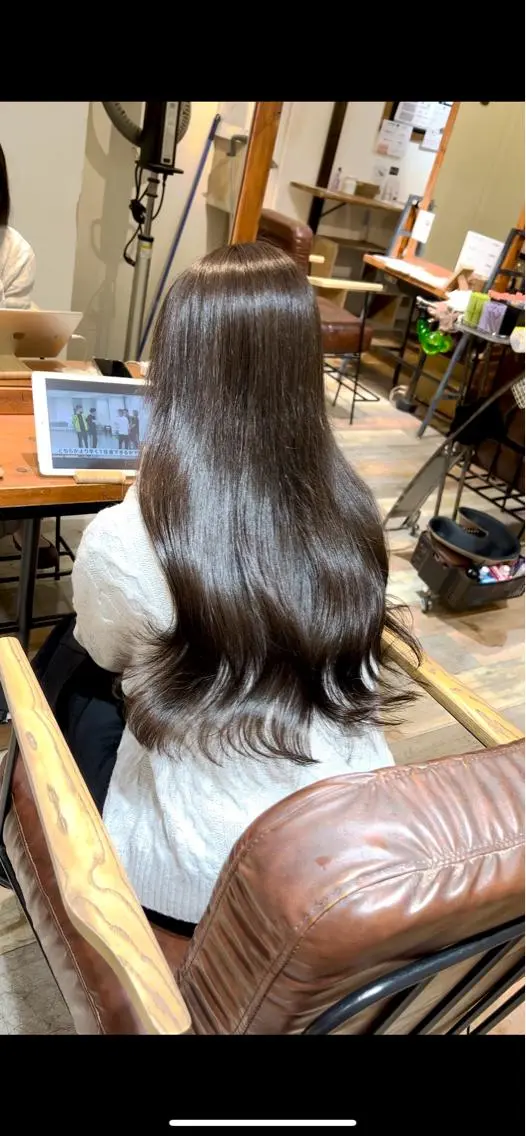 ロング カラー カット ヘアカラー トリートメント 韓国風・ブリーチなし ・あり後藤 一斗店長のヘアスタイル