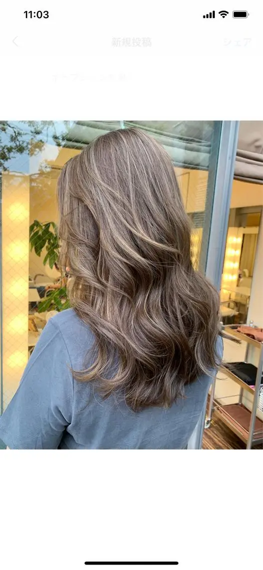 セミロング カラー 髪質改善サロン ARCHE野瀬冬馬のヘアスタイル