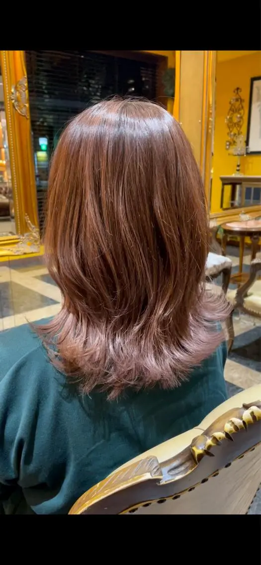 ミディアム カラー 田中 沙織のヘアスタイル