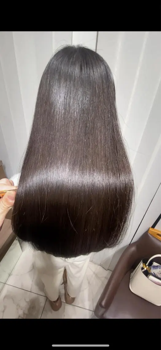 ロング 縮毛矯正 レイヤー×韓国 🇰🇷鈴木啓太のヘアスタイル