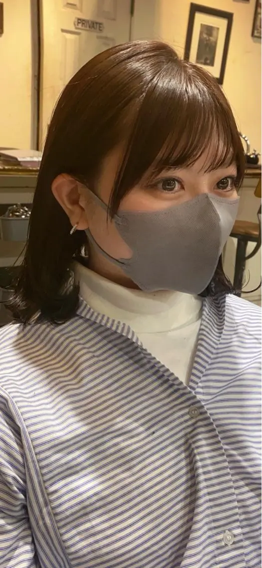 ショート カラー サイドバング 小顔カット KAREN🕊️ 大宮美容室のヘアスタイル