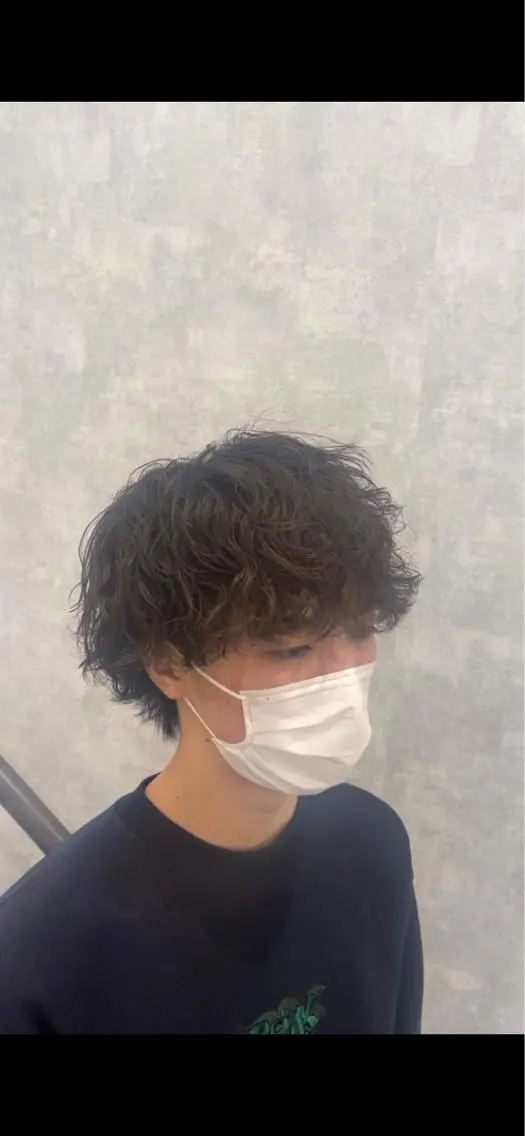 パーマ メンズ メンズパーマ 港南台短髪特化 フェザーパーマのヘアスタイル