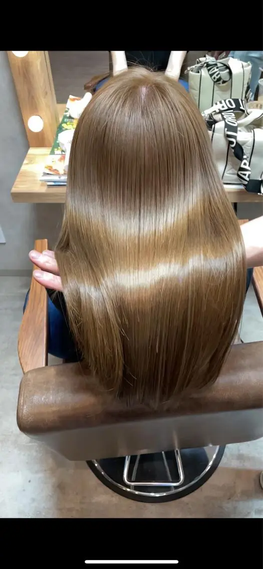 セミロング カット ヘアカラー トリートメント RIENS♡xrea 山本優舞のヘアスタイル