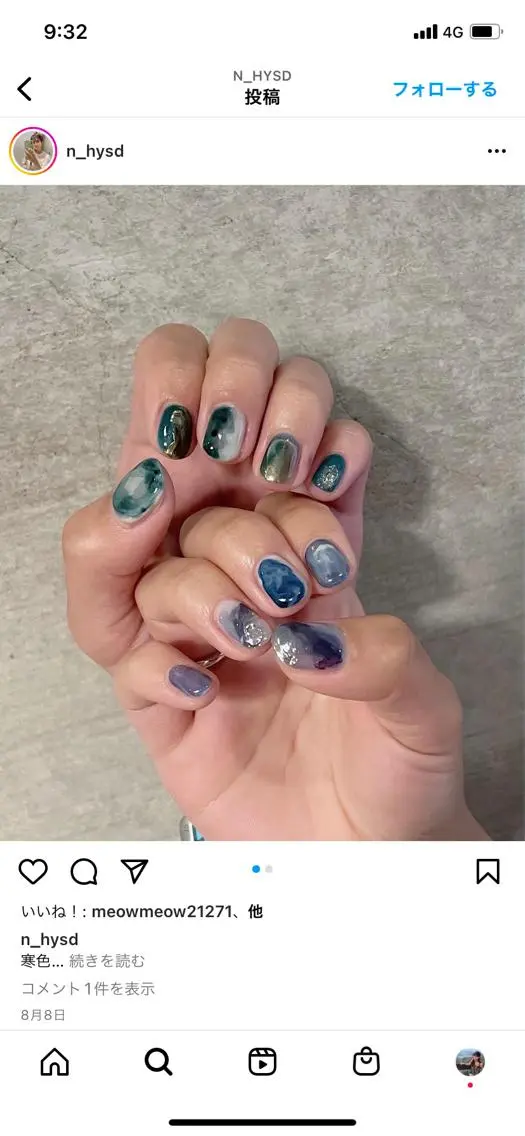 カラー パーマ ネイル Adore nailのネイルデザイン