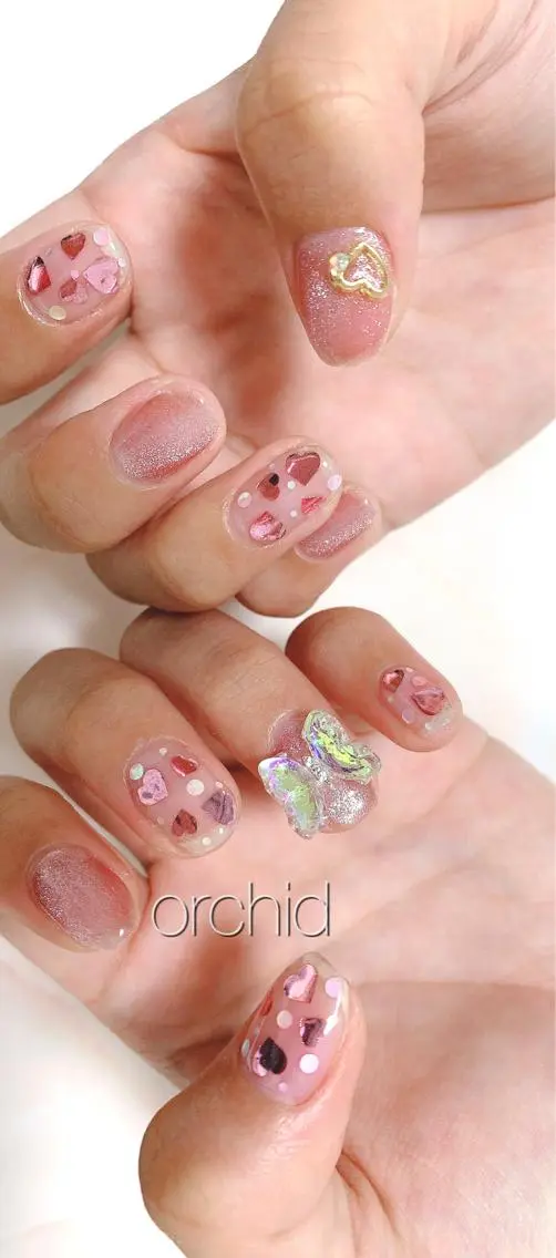 ネイル マグネットネイル orchid ♡オーキッドのネイルデザイン
