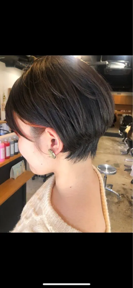 ショート カラー ヘアカラー トリートメント 骨格診断🍃ショート /ショートボブ✨岡元のヘアスタイル