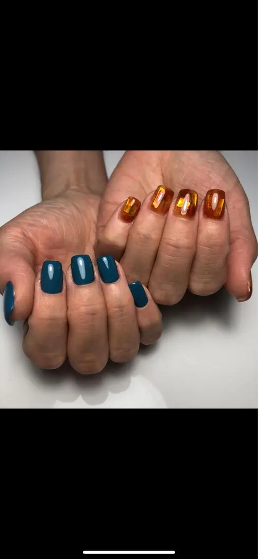 ネイル べっ甲ネイル 冬ネイル ハンドネイル yuki nail...のネイルデザイン