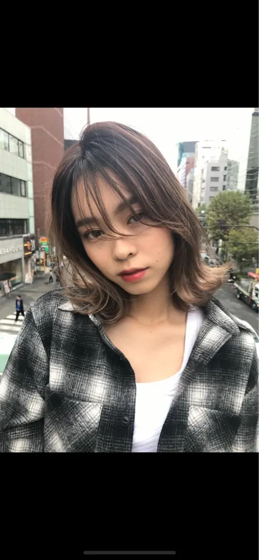 ミディアム 透明感カラー🌿ボブ ✨飛田　ケイのヘアスタイル