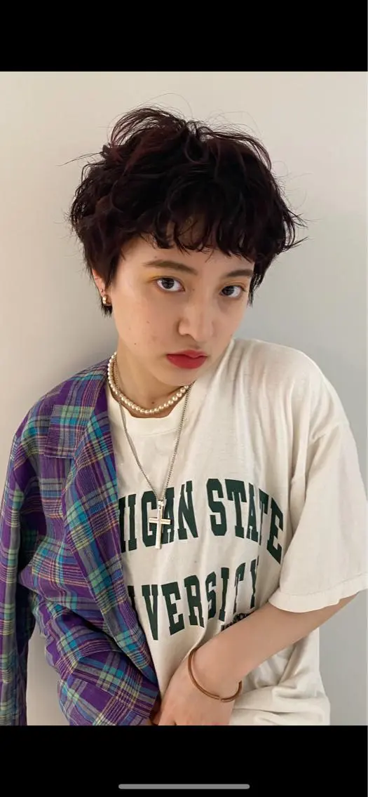ショート カラー 透明感color🩵 MAYUKAのヘアスタイル