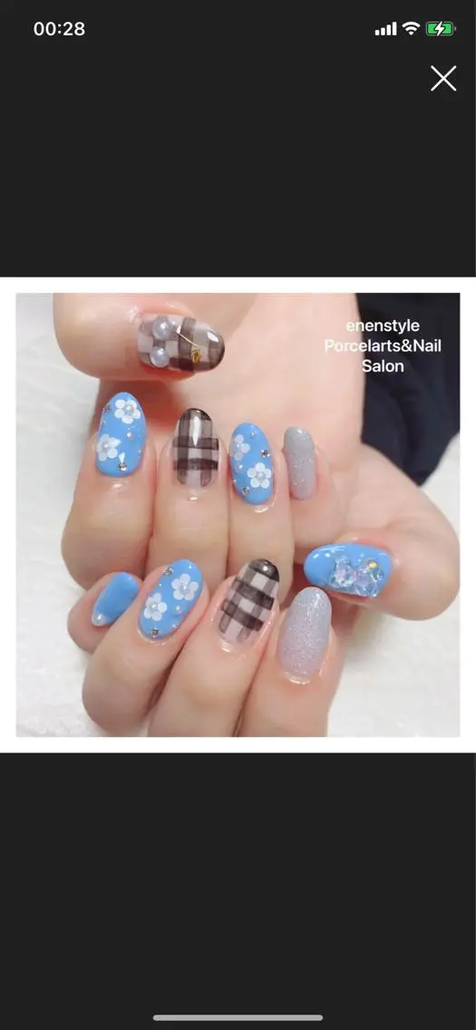 ミディアム ネイル 🐾enen style 🐾のネイルデザイン