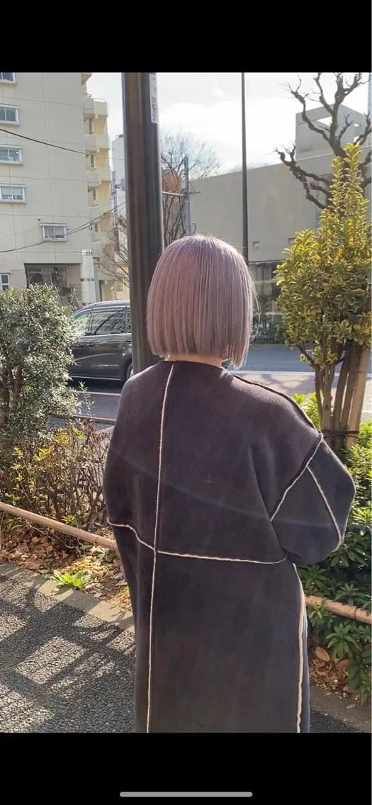 ショート カラー ブリーチ ダブルカラー ラベンダーカラー ☻BRAVE柏東口店 わたなべ りこ☻のヘアスタイル