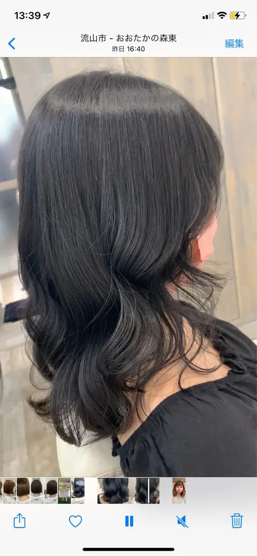 セミロング 垢抜け 雰囲気アップ ふにゅう ののかのヘアスタイル