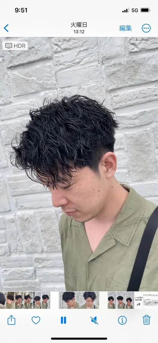 パーマ メンズ カット パーマ アタ ムのヘアスタイル