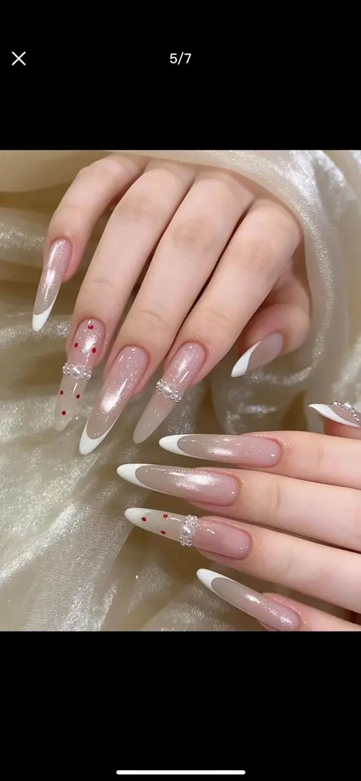 ネイル オーロラネイル チークネイル 長さ出し フットネイル フレンチネイル (∩_∩)ミモ🧸E yelash&ネイルのマツエク・マツパデザイン