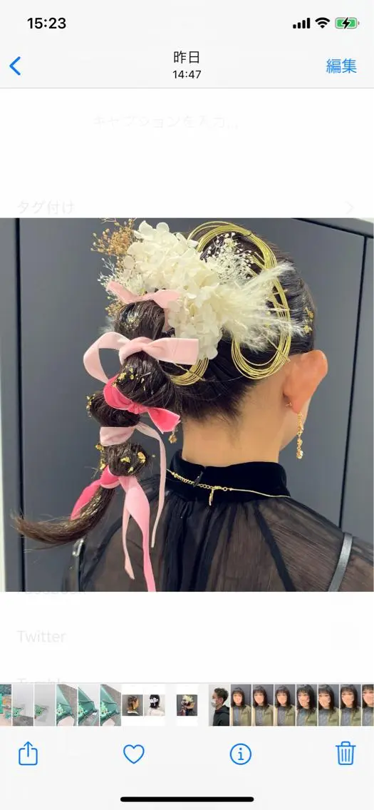 セミロング ヘアアレンジ KAWATOKO MISUZUのヘアスタイル