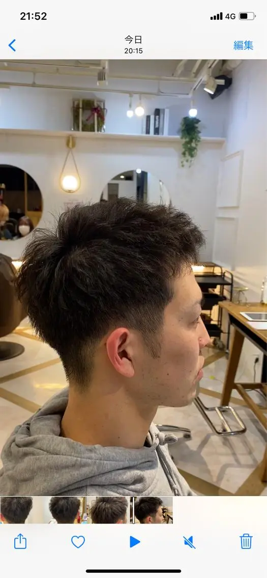ショート メンズ ハイトーン&透明感 カラー☘️片山優陽のヘアスタイル