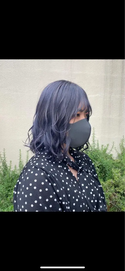 ミディアム カラー ブルーカラー ネイビーカラー Aujuaソムリエ 🎨‎♡HARUのヘアスタイル