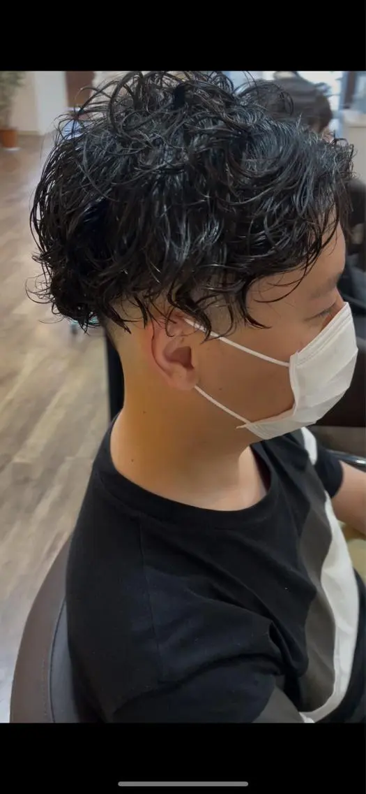 ミディアム パーマ メンズ カット パーマ MATSURI BASE.AWAJIのヘアスタイル