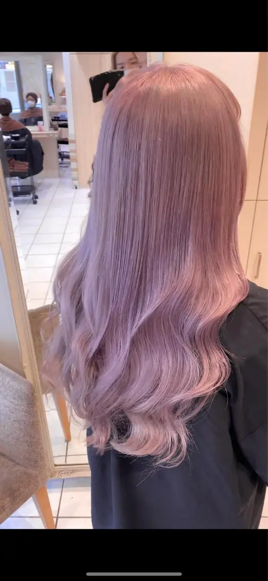 ロング カラー ブリーチ ピンクカラー ピンクパープル パープルカラー ロング Uno. 本気で ヘアに悩む方へ✨のヘアスタイル