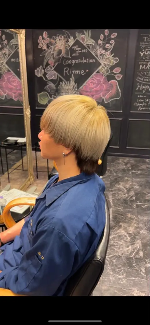 カラー メンズ 店長 ハイトーン× 髪質改善/舘野 涼太のヘアスタイル