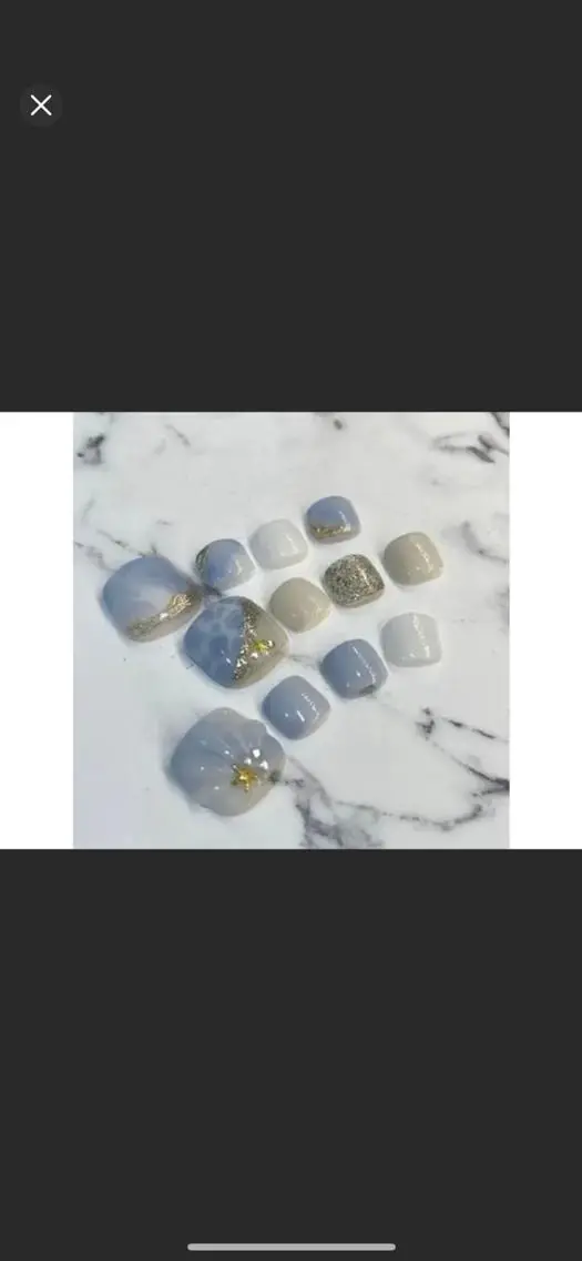 ネイル フットネイル model LUNA BLANCのマツエク・マツパデザイン