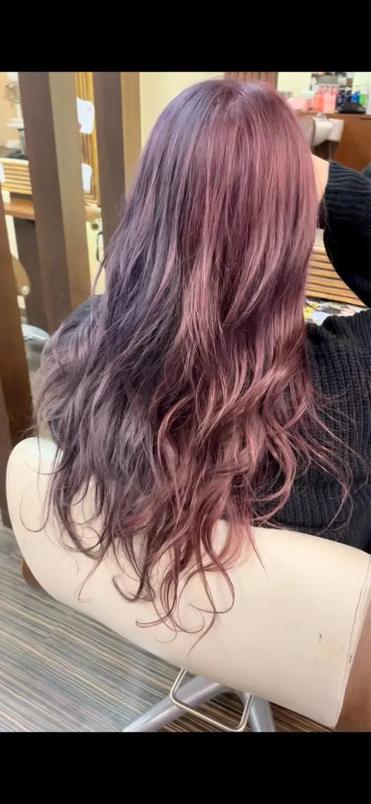 ロング カラー カット ヘアカラー トリートメント 古指 匠巳のヘアスタイル