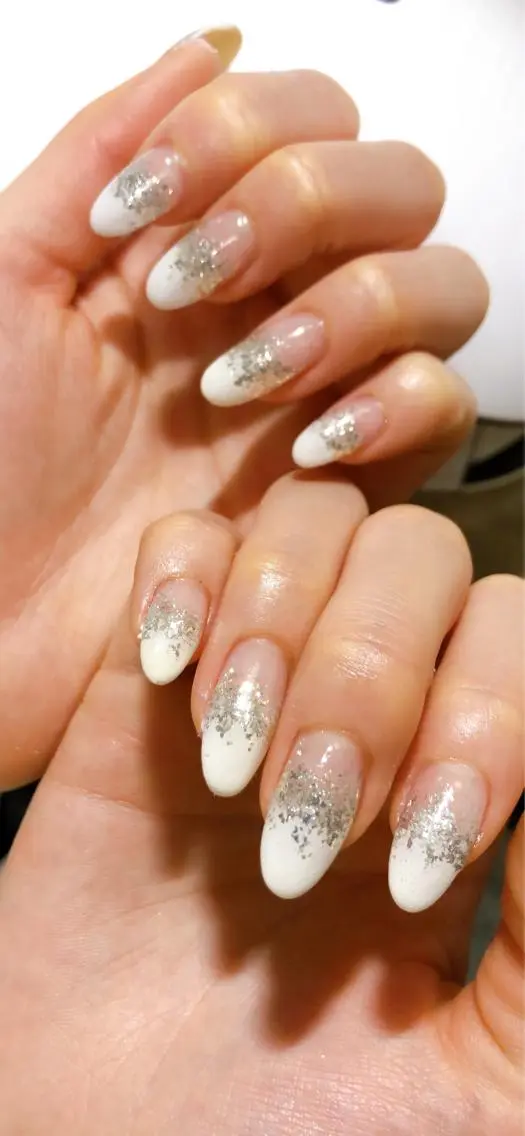 ネイル グラデーション ラメ(グリッター) Ｍ☆NAIL asamiのネイルデザイン