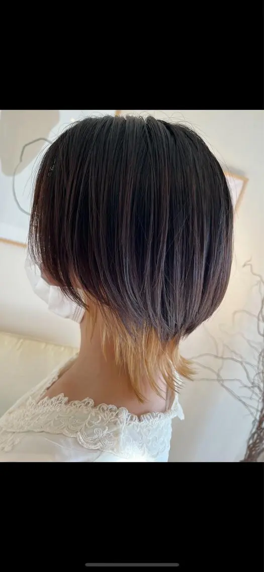 ミディアム ウルフカット カットモデル募集/ 新潟松崎/田村紗莉那のヘアスタイル