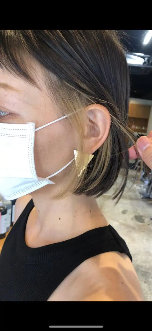 ショート カラー インナーカラー ボブ 骨格診断🍃ショート /ショートボブ✨岡元のヘアスタイル