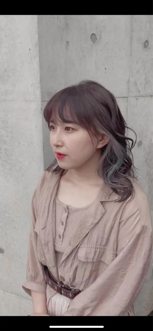 ミディアム ヘアカラー トリートメント マツノ ユウキのヘアスタイル