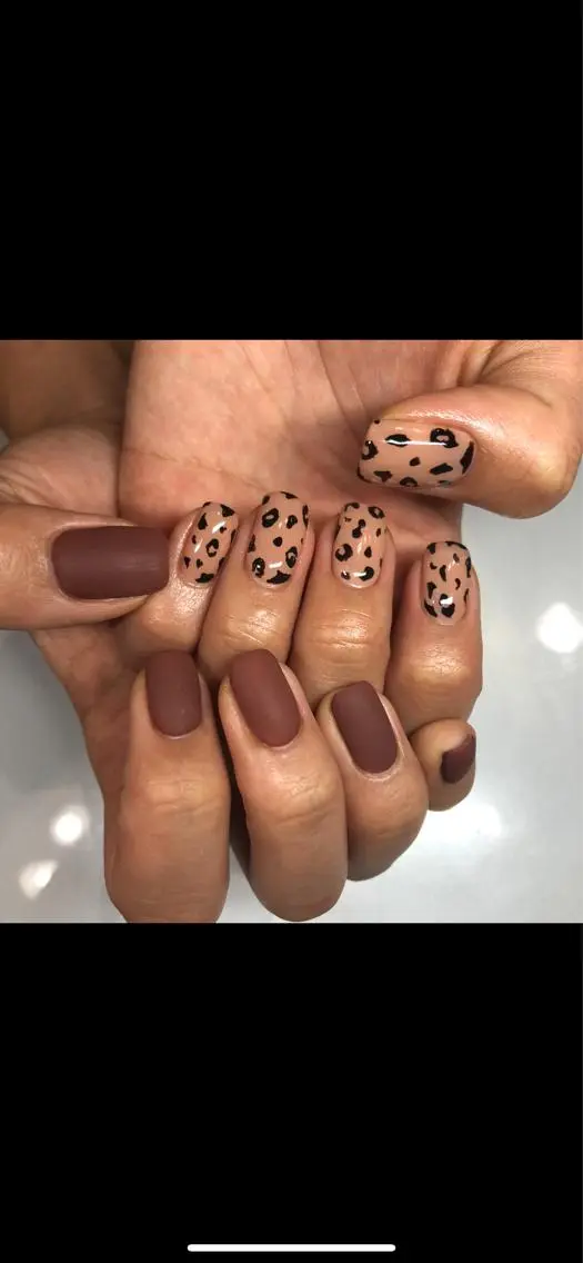 ネイル アニマル柄 マットネイル ハンドネイル yuki nail...のネイルデザイン