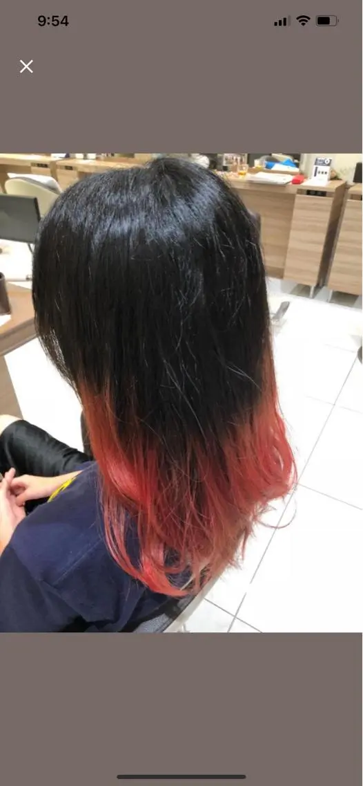 ロング カラー グラデーションカラー レッドカラー カット ヘアカラー トリートメント 髪質改善縮毛矯正 💎TOMOのヘアスタイル