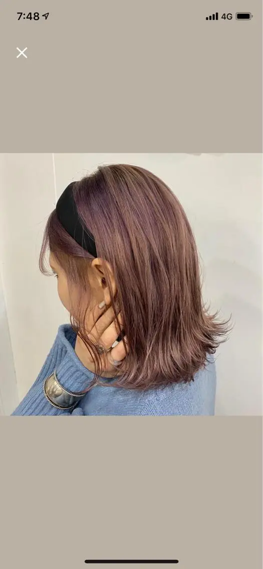 ミディアム パープルカラー RINKA 琳茄のヘアスタイル