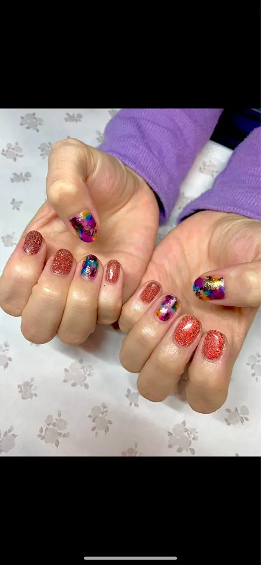 ネイル アートネイル フラッシュネイル 持ち込み x.1.0.nail ♡Cのネイルデザイン