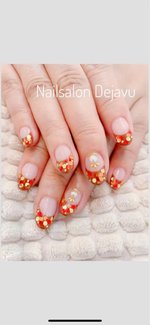 ネイル アートネイル フレンチネイル Nail salon Dejavu 🌿のネイルデザイン